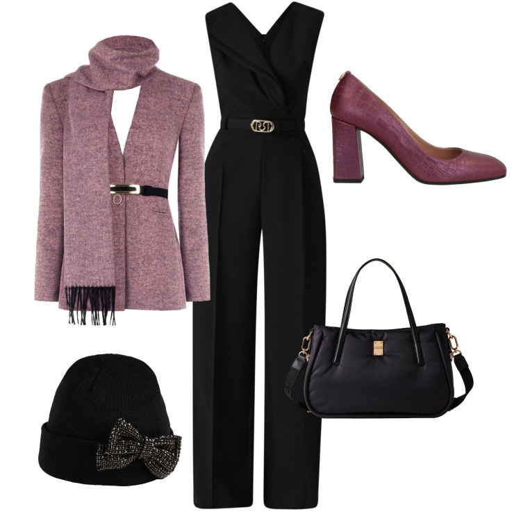 Outfit donna - Una giacca per le feste. Stile Glamour per Serata fuori. Abbinamento con cappelli, décolleté, vestiti chemisier, cappotti, shopping bag.