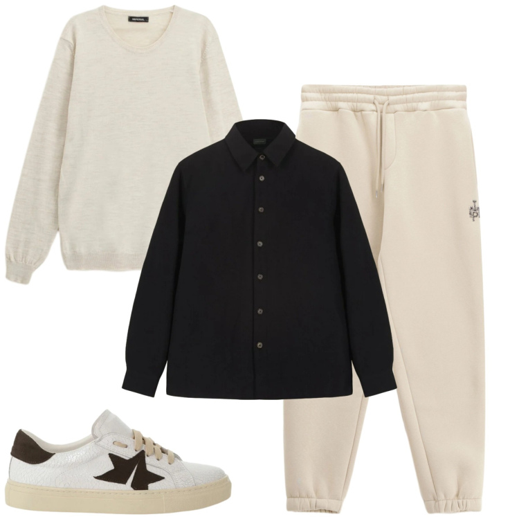 Outfit uomo - Casual. Stile Casual per Tutti i giorni. Abbinamento con pantaloni, maglieria, sneakers, cappotti.