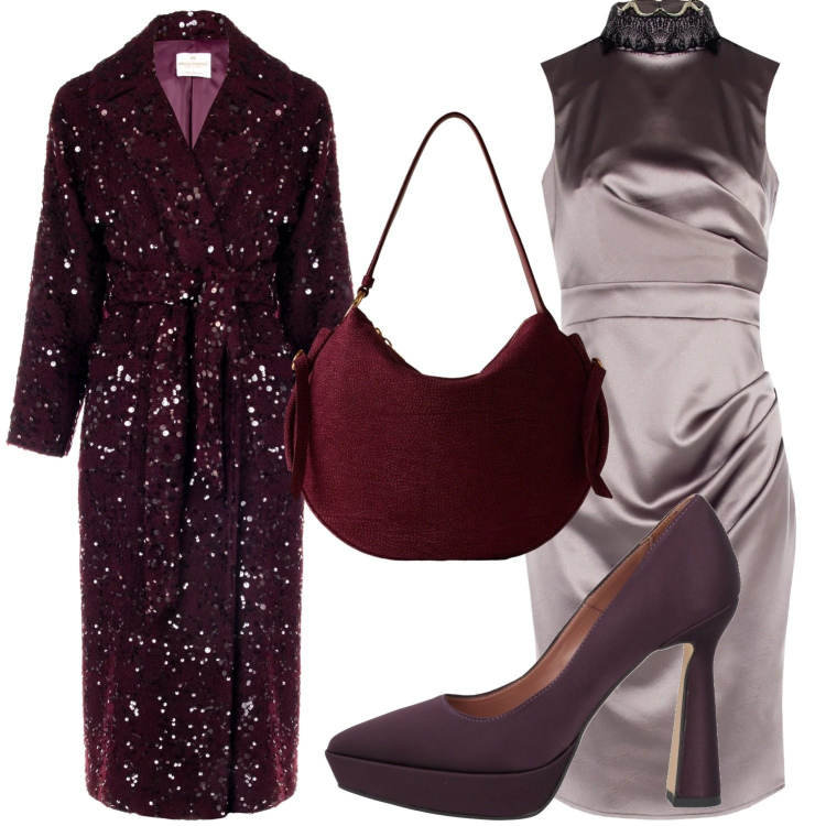 Outfit donna - Wow. Stile Chic per Serata fuori. Abbinamento con décolleté, cappotti, vestiti a tubino, borse a spalla.
