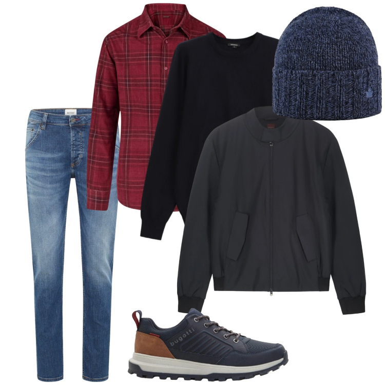 Outfit uomo - Per tutto il giorno. per Tutti i giorni. Abbinamento con jeans dritti, sneakers, maglieria, cappelli, bomber, camicie.