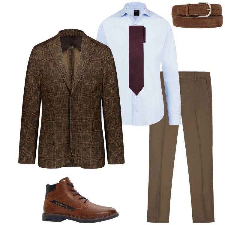 Outfit uomo - Ultimo brindisi dell\' anno. Stile Business/Elegante per Serata speciale. Abbinamento con anfibi, giacche, pantaloni, cravatte, camicie, cinture.