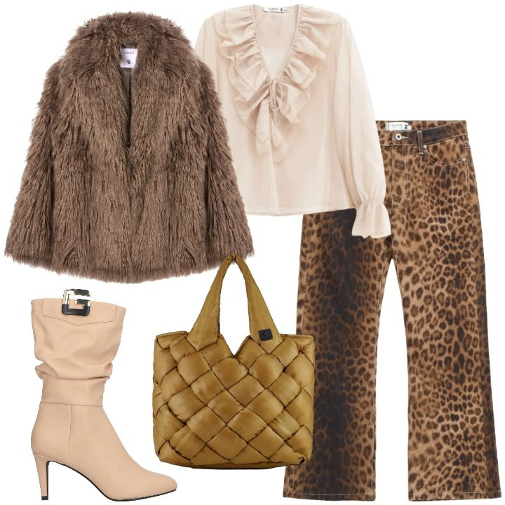 Outfit donna - In giro per la città. Stile Urban per Tutti i giorni. Abbinamento con stivali, camicie, pantaloni, ecopellicce, borse tote.