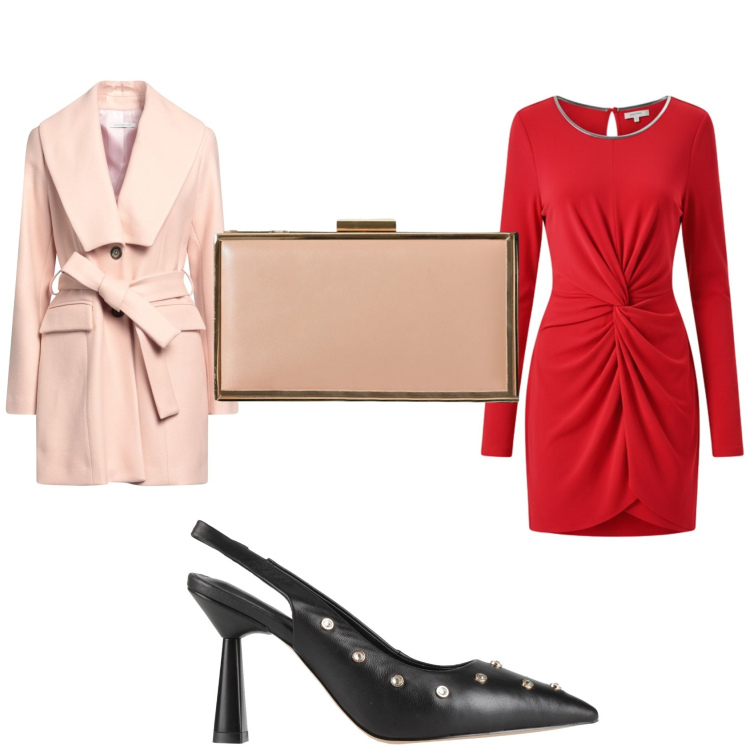 Outfit donna - Il mio outfit di Dicembre. Stile Chic per Serata fuori. Abbinamento con décolleté, cappotti, pochette, vestiti a tubino.