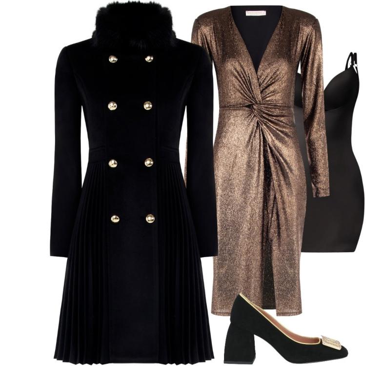 Outfit donna - Party Ready. Stile Chic per Cerimonia. Abbinamento con décolleté, vestiti a tubino, cappotti, sottovesti.