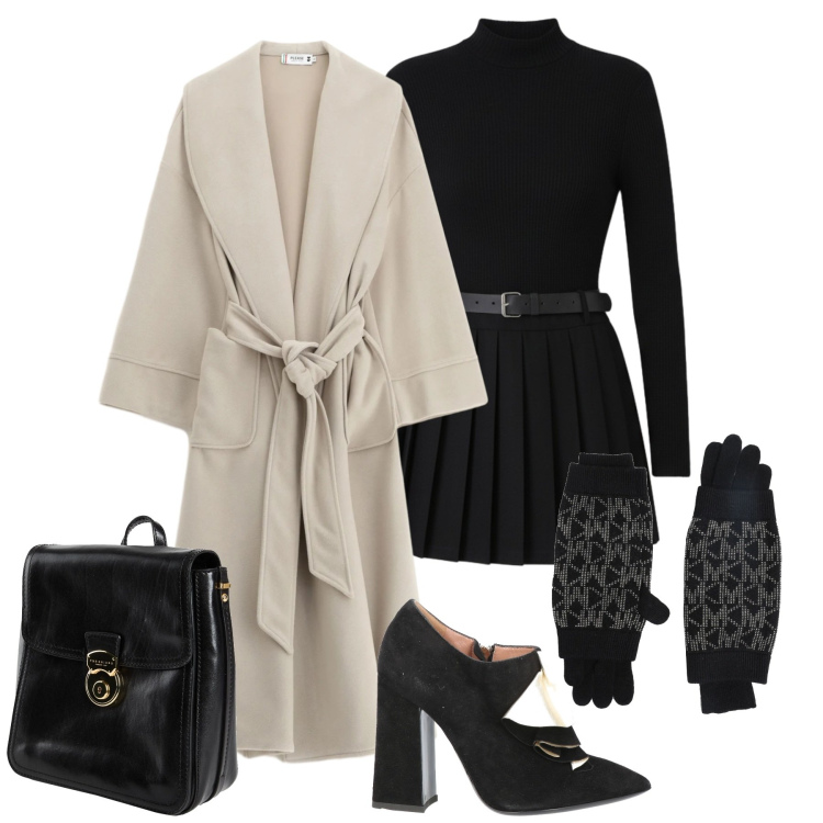 Outfit donna - Natale 2025. Stile Bon Ton per Serata fuori. Abbinamento con stivaletti, zaini, guanti, cappotti, vestiti corti.