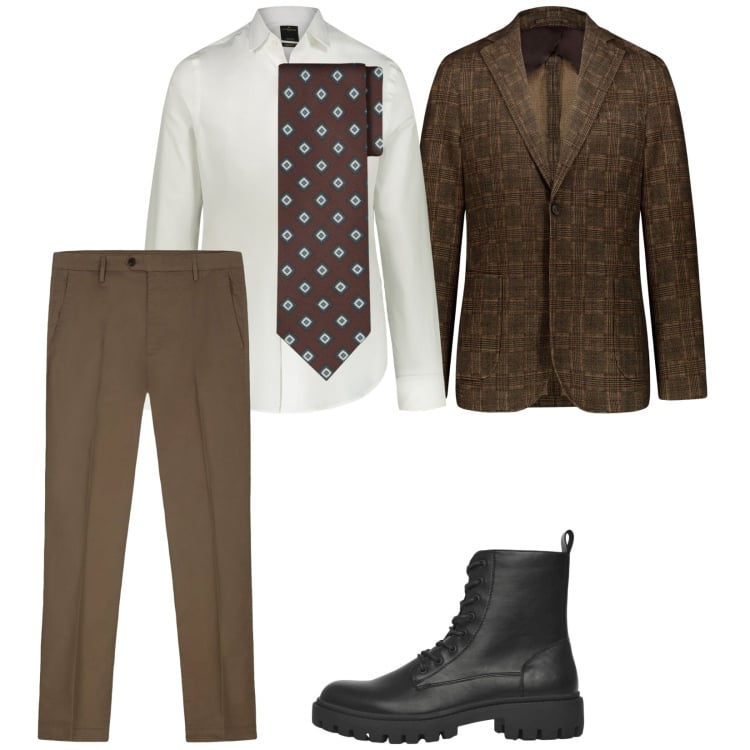 Outfit uomo - Brindisi. per Cerimonia. Abbinamento con anfibi, giacche, pantaloni, camicie, cravatte.