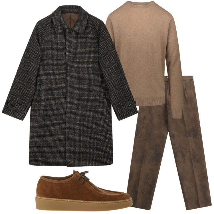 Outfit uomo - Urban style. Stile Urban per Tutti i giorni. Abbinamento con pantaloni, scarpe stringate, maglieria, cappotti.
