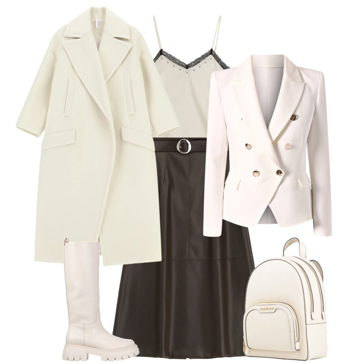 Outfit donna - Casual chic ogni giorno. Stile Casual chic per Tutti i giorni. Abbinamento con stivali, zaini, top, blazer, gonne lunghe, cappotti.