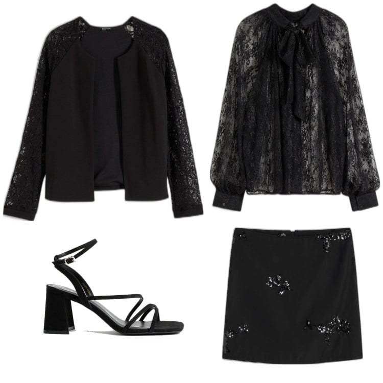 Outfit femme - Dentelle. Style Romantique pour Cérémonie. Assortir avec tuniques, blazers, minijupes, sandales à talon.