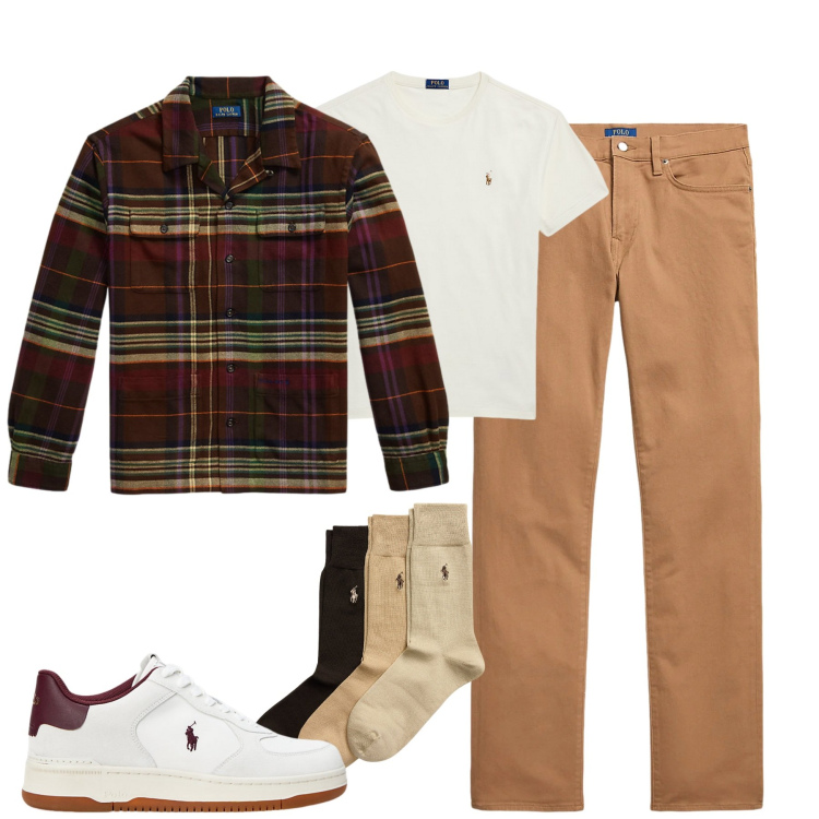 Outfit uomo - City. Stile Casual per Tutti i giorni. Abbinamento con calzini, t-shirt, sneakers, giacche, pantaloni.