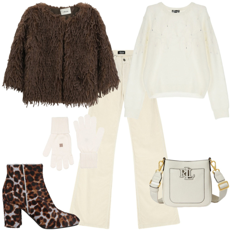 Outfit donna - Trendy ogni giorno. Stile Trendy per Tutti i giorni. Abbinamento con stivaletti, guanti, maglieria, jeans, blazer, borse a tracolla.