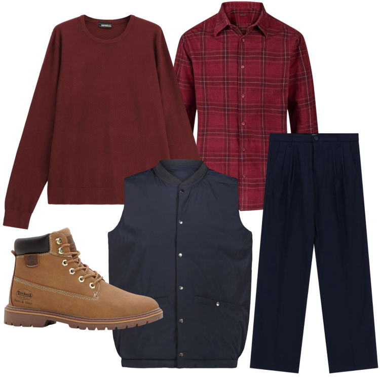 Outfit uomo - La camicia alternativa. Stile Casual per Ufficio. Abbinamento con stivali e stivaletti, pantaloni, maglieria, piumini, camicie.