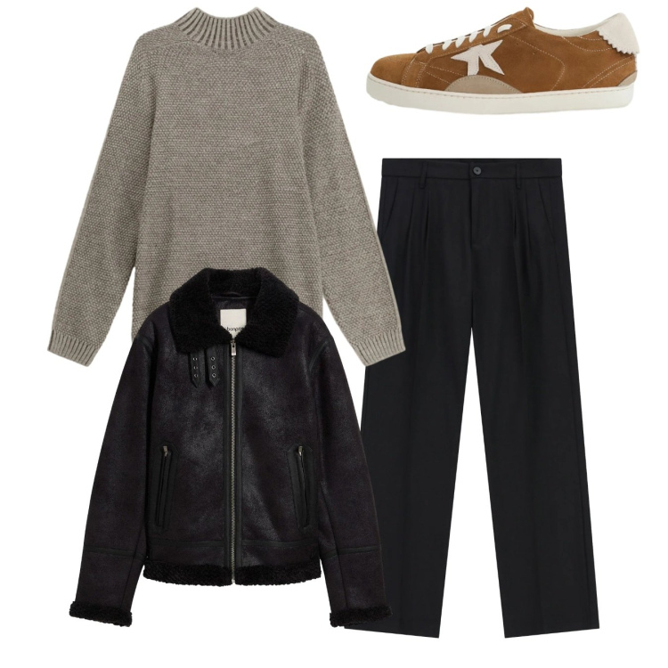 Outfit uomo - Total look. Stile Casual per Tutti i giorni. Abbinamento con giacche, pantaloni, maglieria, sneakers.