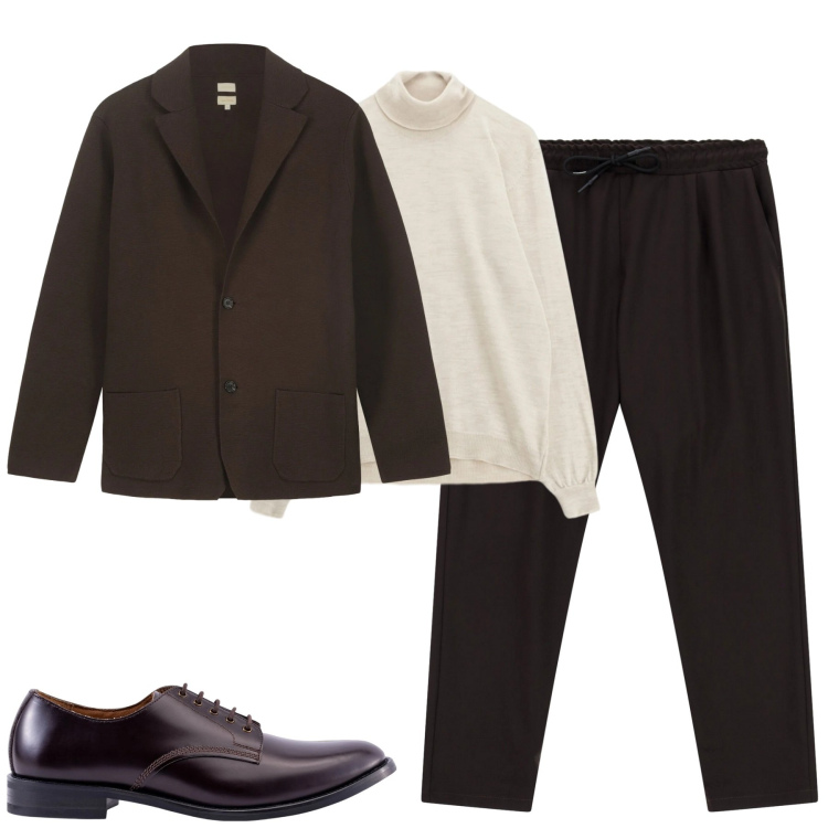 Outfit uomo - Total look #2309533. Stile Urban per Tutti i giorni. Abbinamento con pantaloni, maglieria, scarpe stringate, giacche.