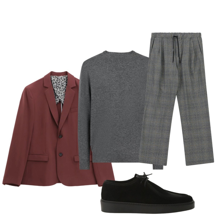 Outfit uomo - Semplicemente…. Stile Trendy per Serata speciale. Abbinamento con giacche, pantaloni, scarpe stringate, maglieria.