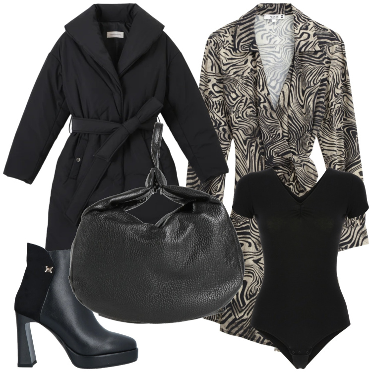 Outfit donna - Vita da vespa. Stile Urban per Ufficio. Abbinamento con stivaletti, zaini, piumini, vestiti corti, body.