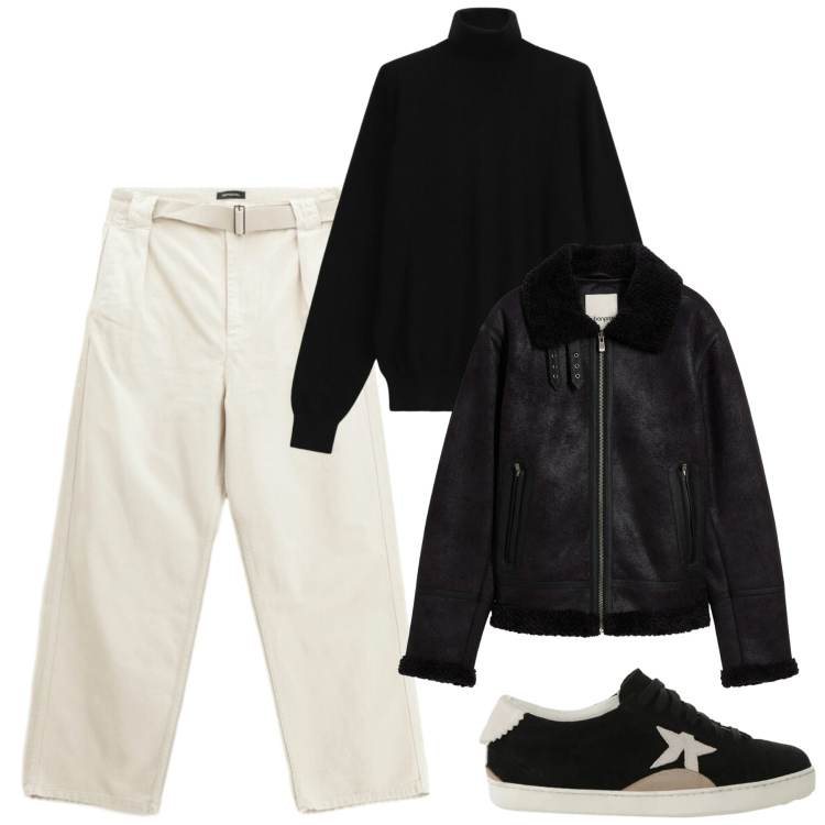 Outfit uomo - City. Stile Trendy per Tutti i giorni. Abbinamento con giacche, maglieria, pantaloni, sneakers.