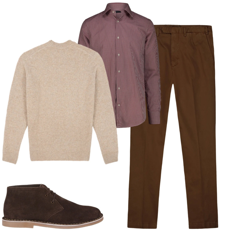 Outfit uomo - Total look #2309852. Stile Urban per Tutti i giorni. Abbinamento con pantaloni, stivali e stivaletti, camicie, maglieria.