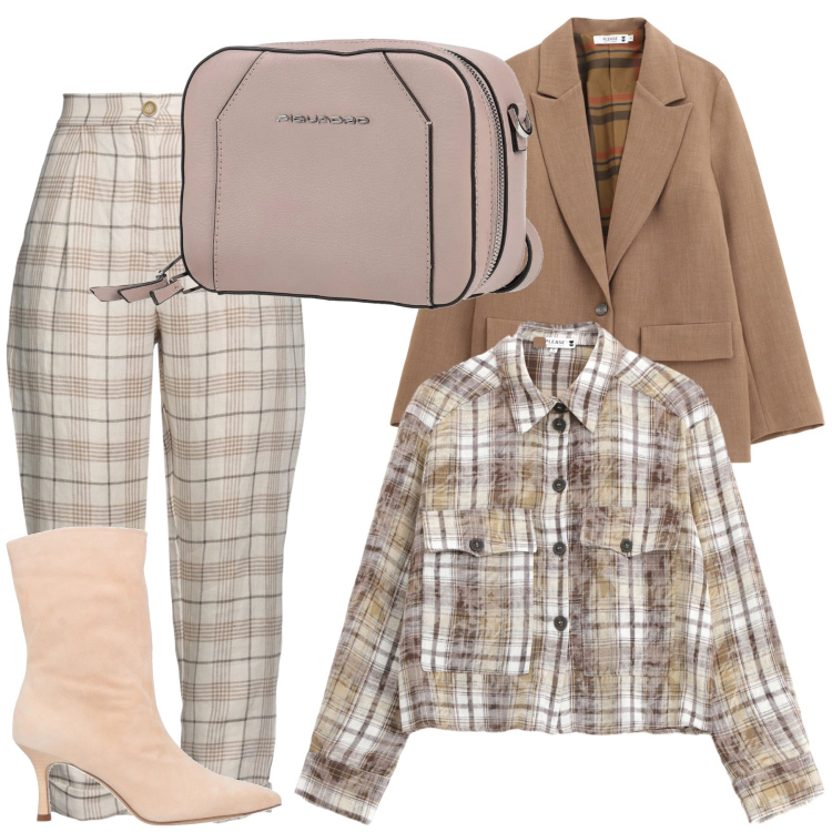 Outfit donna - Sportiva col blazer e gli stivaletti wow. Stile Trendy per Tutti i giorni. Abbinamento con stivaletti, pantaloni, marsupi, blazer, camicie.