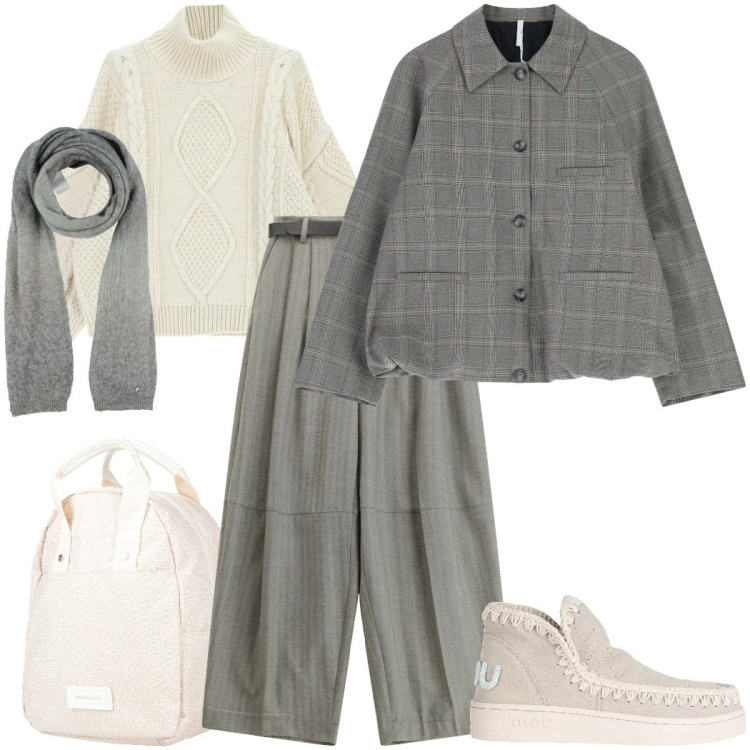 Outfit donna - Regalati un outfit. Stile Urban per Tutti i giorni. Abbinamento con stivaletti, zaini, sciarpe, pantaloni, maglieria, blazer.