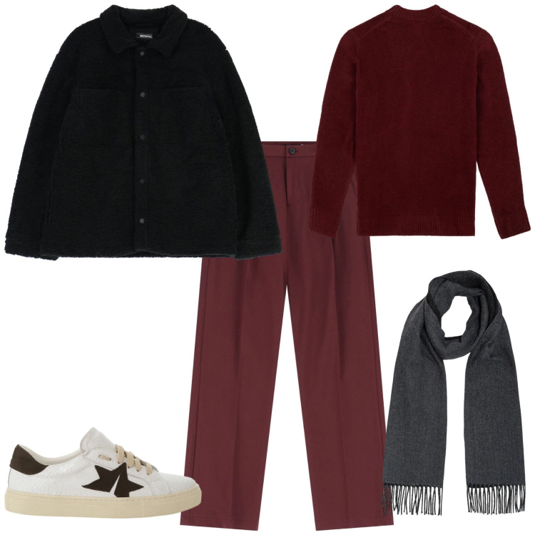 Outfit uomo - Trendy ogni giorno. Stile Trendy per Tutti i giorni. Abbinamento con pantaloni, cappotti, sneakers, sciarpe, maglieria.