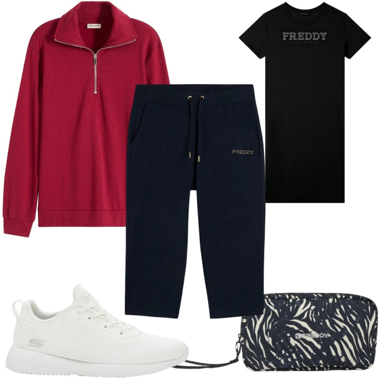 Outfit donna - Total look #2310362. Stile Basic per Tutti i giorni. Abbinamento con sneakers, felpe, vestiti, valigie, pantaloni.
