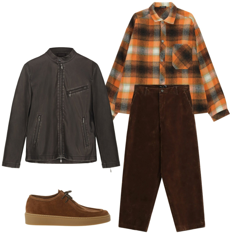 Outfit uomo - Total look #2310486. Stile Trendy per Tutti i giorni. Abbinamento con pantaloni, camicie, scarpe stringate, giacche.