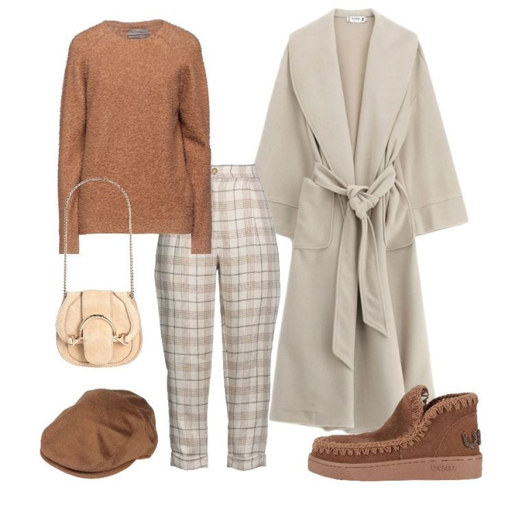 Outfit donna - Stile inglese. Abbinamento con stivaletti, pullovers, cappelli, marsupi, pantaloni, cappotti.