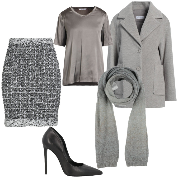 Outfit donna - Tacco 12. Stile Bon Ton per Tutti i giorni. Abbinamento con cappotti, minigonne, décolleté, sciarpe, top.
