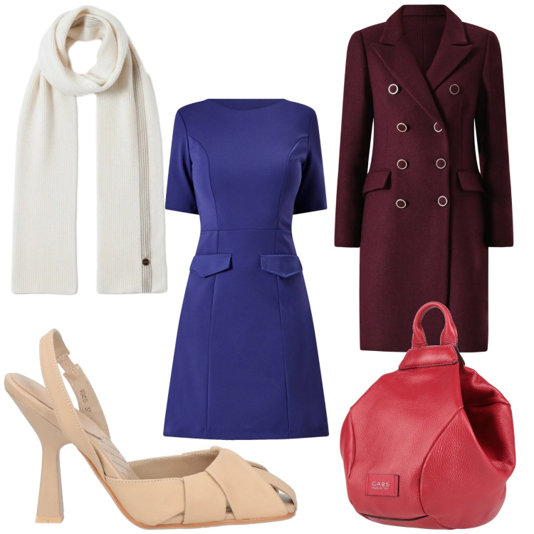 Outfit donna - Total look #2310928. Stile Chic per Serata fuori. Abbinamento con décolleté, zaini, vestiti a tubino, cappotti, sciarpe.