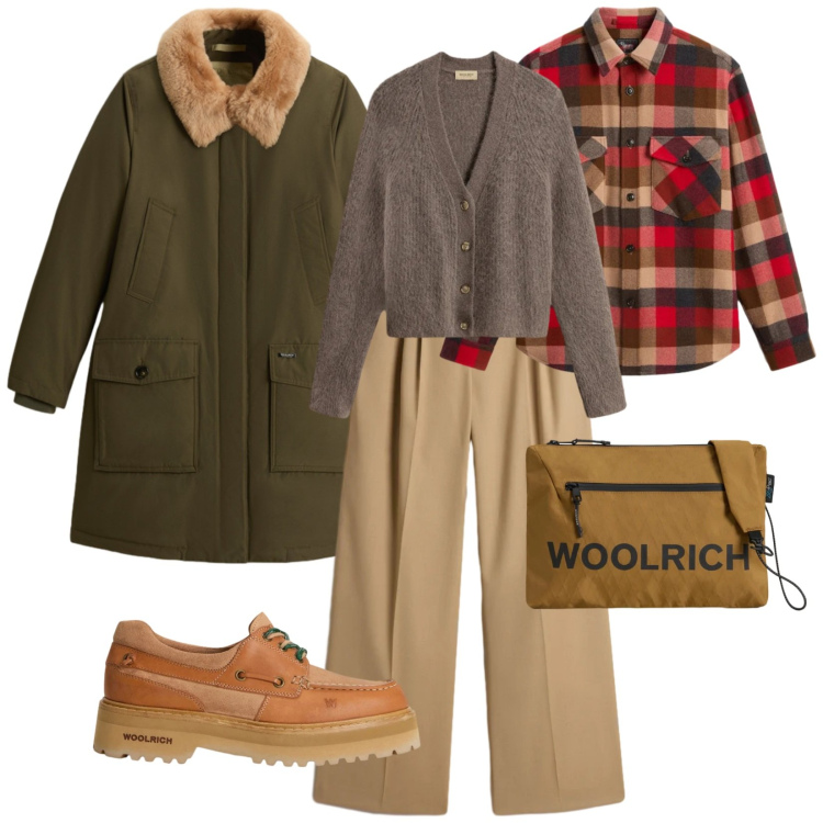 Outfit donna - La camicia a quadretti. per Scuola/Università. Abbinamento con borse a tracolla, pantaloni, mocassini, cardigans, cappotti, parka.