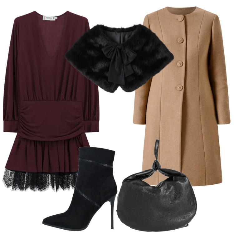 Outfit donna - Serata dedicata. Stile Preppy per Serata fuori. Abbinamento con stivaletti, zaini, vestiti corti, cappotti, stole.