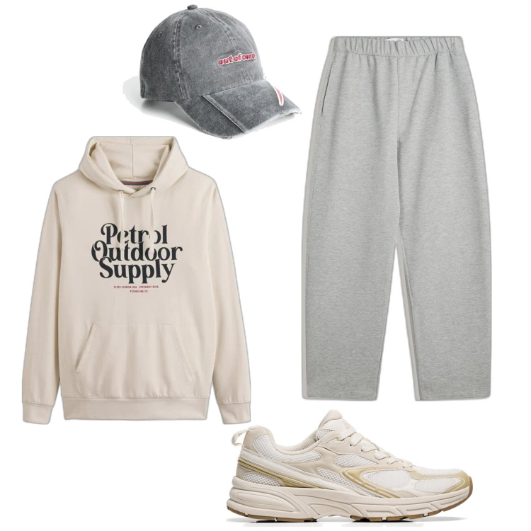 Outfit hombre - Casual #20. Estilo Casual para Todos los días. Combinación con pantalones, sudaderas con capucha, sneakers, sombreros.