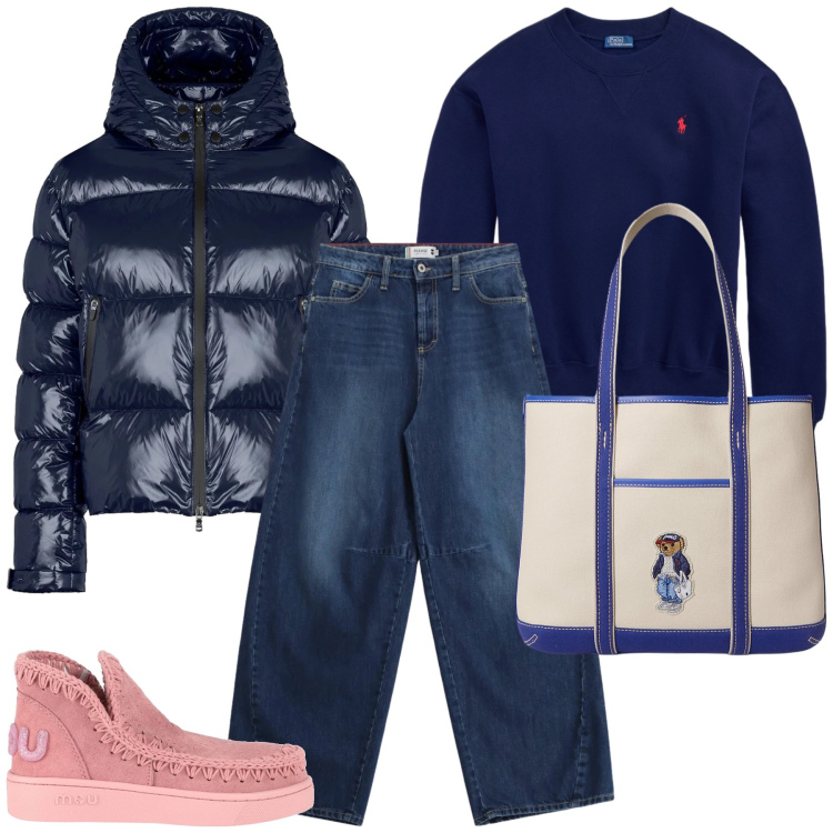 Outfit donna - La scarpa rosa. Stile Sporty chic per Tutti i giorni. Abbinamento con stivaletti, jeans, felpe, borse tote, piumini.