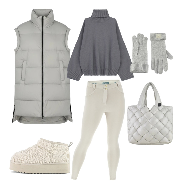 Outfit donna - Volumi morbidi. Stile Casual per Tutti i giorni. Abbinamento con maglieria, pantaloni skinny, borse tote, guanti, piumini, stivaletti.