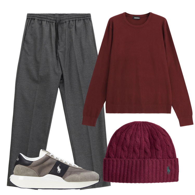 Outfit uomo - Total look #2311812. Stile Casual per Tutti i giorni. Abbinamento con pantaloni, maglieria, sneakers, berretti.