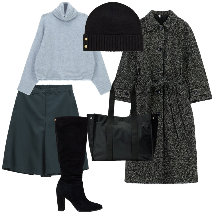 Outfit donna - Imperial. per Tutti i giorni. Abbinamento con cappotti, shorts, maglieria, stivali, borse tote, berretti.