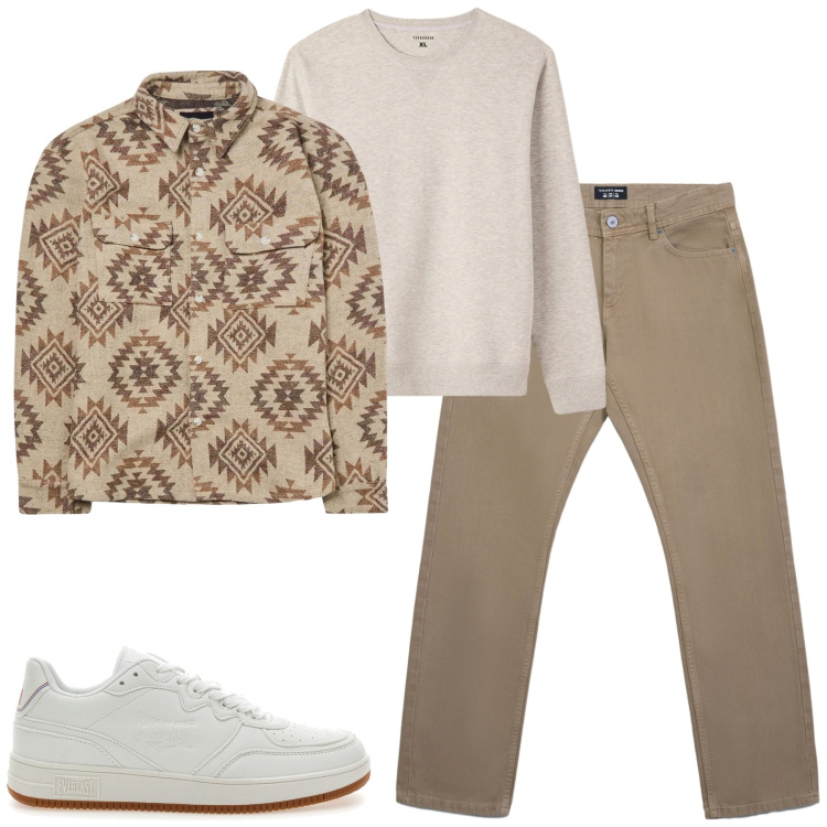 Outfit uomo - Total look #2311949. Stile Casual per Tutti i giorni. Abbinamento con cappotti, jeans, felpe, sneakers.