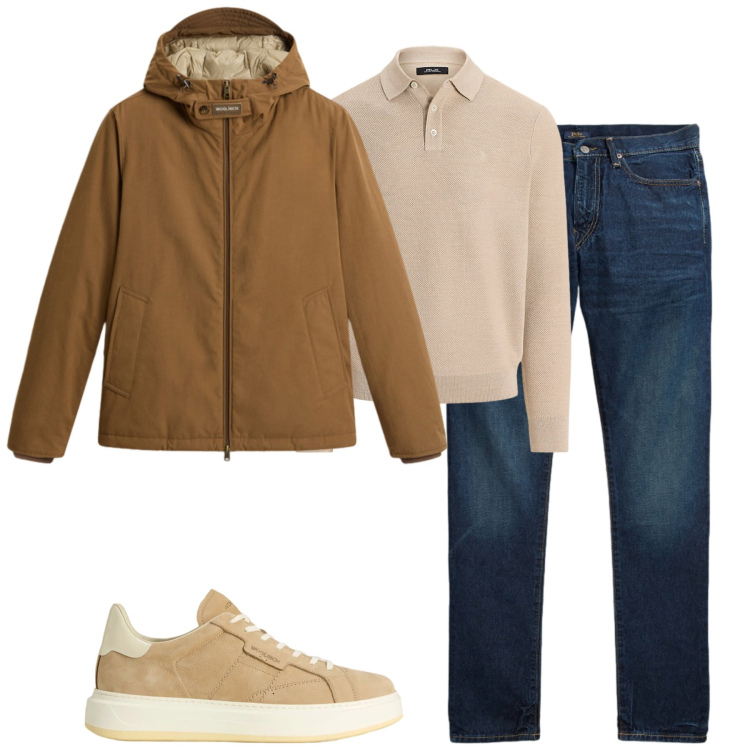 Outfit uomo - Total look #2311969. Stile Casual per Tutti i giorni. Abbinamento con jeans, maglieria, giacche, sneakers.