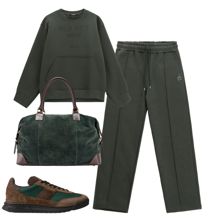 Outfit uomo - Gennaio. Stile Casual per Tutti i giorni. Abbinamento con felpe, pantaloni, sneakers, borse sportive.
