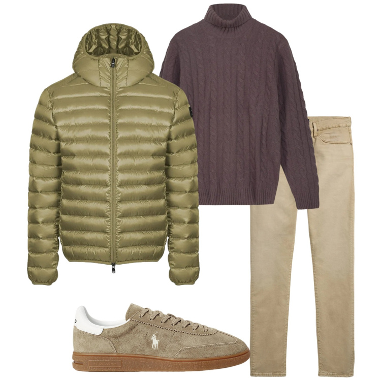 Outfit uomo - Urban invernale. Stile Urban per Tutti i giorni. Abbinamento con sneakers, jeans, bomber, maglieria.