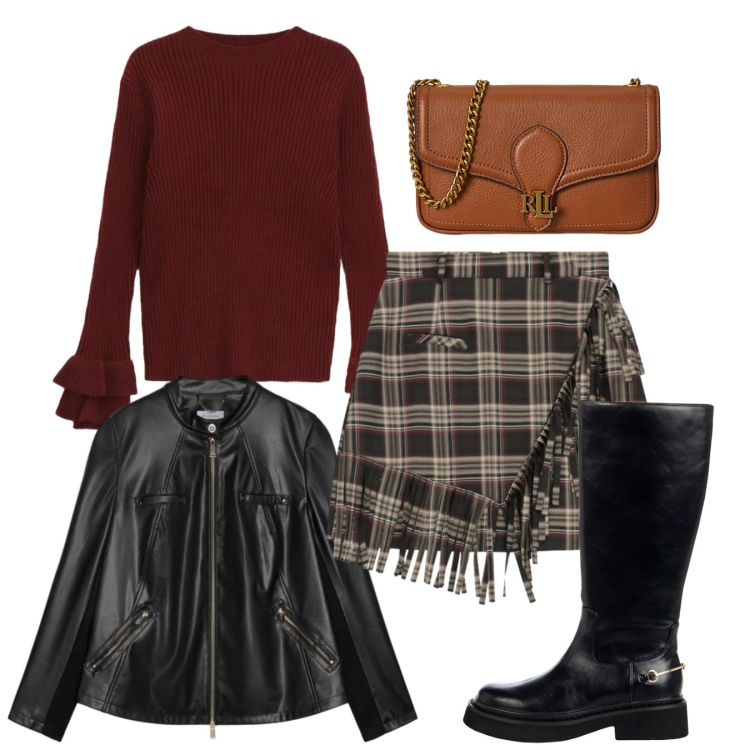 Outfit donna - Un nuovo anno, un nuovo stile. Stile Bon Ton per Tutti i giorni. Abbinamento con maglieria, minigonne, clutch, stivali sopra il ginocchio, giacche.