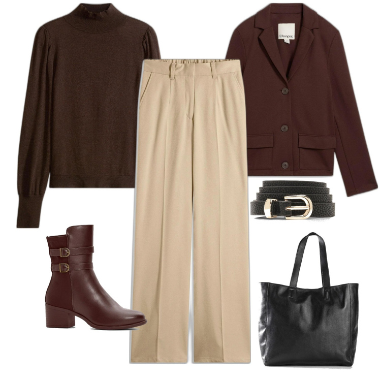 Outfit femme - ChocoChic. Style Chic pour Tous les jours. Assortir avec pulls, pantalon , sac cabas, bottes, blazers, ceintures.