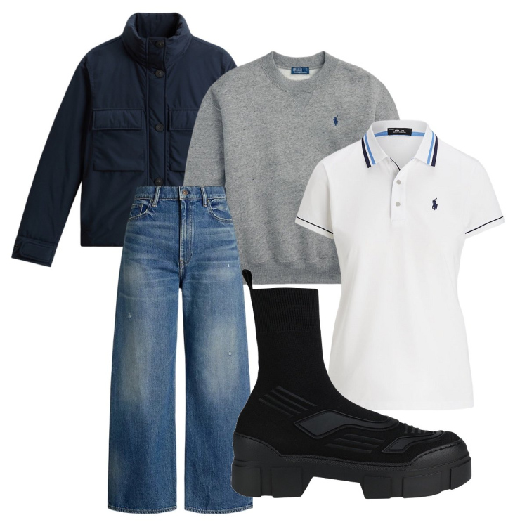 Outfit donna - Rinnovo il look per il 2026. Stile Casual per Tutti i giorni. Abbinamento con stivaletti, jeans, felpe, polo, blazer.