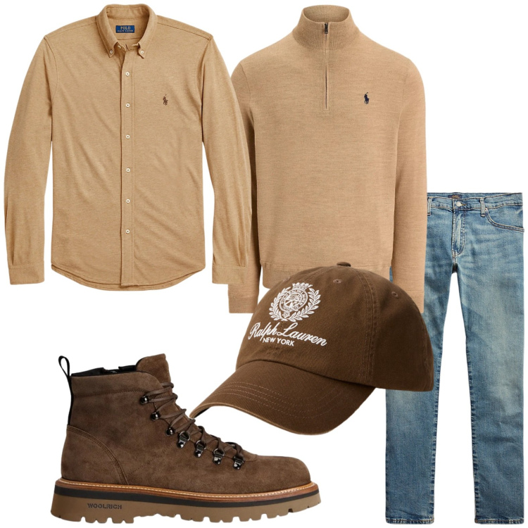 Outfit uomo - Linee essenziali. Stile Trendy per Tutti i giorni. Abbinamento con camicie, jeans, maglieria, cappelli, stivali e stivaletti.