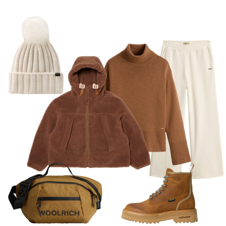 Outfit donna - Il bomber-pellicciotto. Stile Casual chic per Tutti i giorni. Abbinamento con borse a tracolla, pantaloni, anfibi, maglieria, berretti, parka.