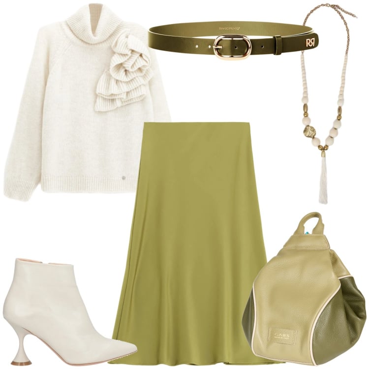 Outfit donna - Burro.....acido.... Stile Glamour per Tutti i giorni. Abbinamento con zaini, stivaletti, maglieria, gonne longuette, cinture, ciondoli.