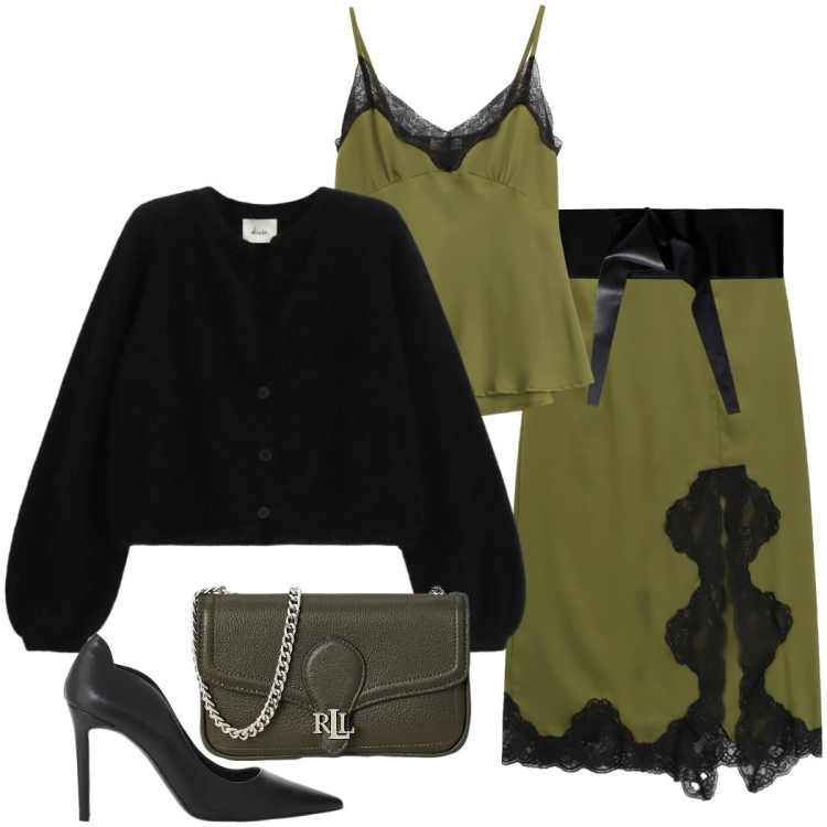 Outfit donna - Dixie saldi. Stile Chic per Serata fuori. Abbinamento con cinture, clutch, gonne longuette, décolleté, top, cardigans.