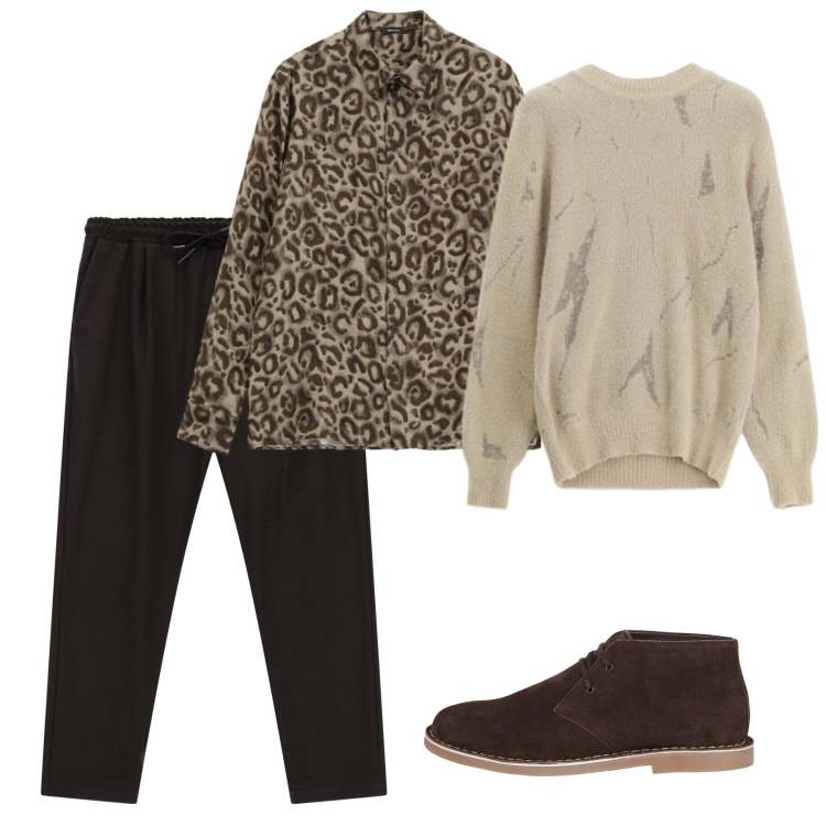 Outfit uomo - Gennaio trendy. Stile Trendy per Tutti i giorni. Abbinamento con pantaloni, camicie, maglieria, stivali e stivaletti.