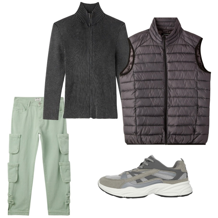 Outfit uomo - Gennaio. Stile Casual per Tutti i giorni. Abbinamento con jeans, sneakers, piumini, cardigans.